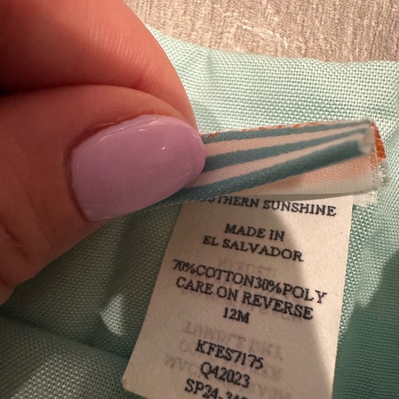 Aqua Baby Romper with Beach Embroidery - Picture 2 of 2